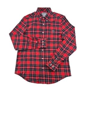 Simply Southern Authentic Premium Label Mens M Flannel Plaid Red Button Up Shirt
